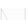 Cerca Hexagonal 0.8x100 m Acero Galvanizado, Postes para Cerca con Placas Base 13 pcs Ø32mm 90cm Acero Galvanizado by , fence...