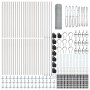 Cerca Hexagonal 1x100 m Acero Galvanizado, Postes de Cerca con Placas Base 13 pcs Ø32mm 110cm Acero Galvanizado by , fence po...
