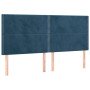 Cama box spring colchón y LED terciopelo azul oscuro 180x200 cm en Camas y somieres | Comprar online en Foro24