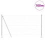 Valla Hexagonal 1.2x100 m Acero Galvanizado, VidaXL Soportes de Valla con Placas Base 13 pcs Ø32mm 68.5cm Acero Galvanizado v...