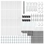 Cerca Hexagonal 1.6 x 100 m de Acero Galvanizado, Postes de Cerca con Placas Base 13 pcs Ø32mm 88.5cm de Acero Galvanizado by...