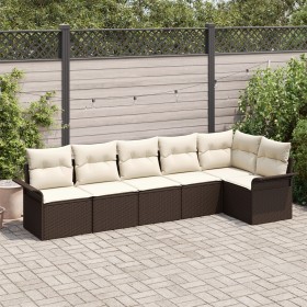 Conjunto de Sofá de Jardín de 6 Piezas con
