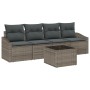 Juego de Comedor de Jardín de 5 Piezas con Cojines Ratán Sintético Gris by , Outdoor sofas - Ref: Foro24-3355258, Price: 344,...
