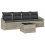 Juego de Comedor de Jardín de 5 Piezas con Cojines Gris Claro Poliratán de , Sofás de exterior - Ref: Foro24-3355261, Precio:...