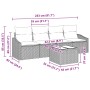 Juego de Comedor de Jardín de 5 Piezas con Cojines Gris Claro Poliratán de , Sofás de exterior - Ref: Foro24-3355261, Precio:...
