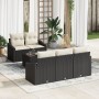 Juego de Sofá de Jardín de 6 Piezas con Cojines Negro Poliratán by , Outdoor sofas - Ref: Foro24-3355266, Price: 456,00 €, Di...