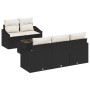 Juego de Sofá de Jardín de 6 Piezas con Cojines Negro Poliratán by , Outdoor sofas - Ref: Foro24-3355266, Price: 456,00 €, Di...
