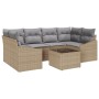 Conjunto de Comedor de Jardín de 7 Piezas con Cojines Beige de Poliratán | Foro24.es | Tu tienda online para hogar, jardín y más Foro24.es