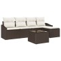 Conjunto de comedor de jardín de 5 piezas con cojines de ratán gris by , Outdoor sofas - Ref: Foro24-3355357, Price: 384,40 €...