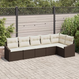 Set de Comedor de Jardín de 6 piezas con Cojines