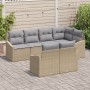 Conjunto de Comedor de Jardín de 7 Piezas con Cojines Gris Claro Ratán Sintético | Foro24.es | Tu tienda online para hogar, jardín y más Foro24.es