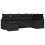 Conjunto de Comedor de Jardín de 6 Piezas con Cojines Negro Poliratán by , Outdoor sofas - Ref: Foro24-3355462, Price: 429,51...