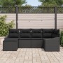 Conjunto de Comedor de Jardín de 6 Piezas con Cojines Negro Poliratán by , Outdoor sofas - Ref: Foro24-3355462, Price: 429,51...