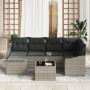 Conjunto de Comedor de Jardín de 7 Piezas con Cojines de Ratán Gris von , Outdoor-Sofas - Ref: Foro24-3355471, Preis: 493,58 ...