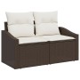 Conjunto de Comedor de Jardín de 9 Piezas con Cojines Ratán Marrón by , Outdoor sofas - Ref: Foro24-3355547, Price: 629,50 €,...