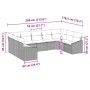 Conjunto de Comedor de Jardín de 9 Piezas con Cojines Ratán Marrón by , Outdoor sofas - Ref: Foro24-3355547, Price: 629,50 €,...
