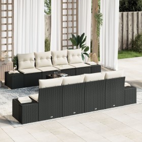Juego de Sofás de Jardín de 7 Piezas con Cojines Negro Ratán Sintético by , Outdoor sofas - Ref: Foro24-3355656, Price: 495,3...
