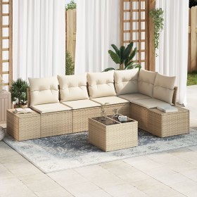 Juego de Sofá de Jardín de 6 Piezas con Cojines Ratán Sintético Marrón by , Outdoor sofas - Ref: Foro24-3355740, Price: 478,1...