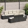 Set de Sofás de Jardín de 7 Piezas con Cojines Negro Poliratán | Foro24.es | Tu tienda online para hogar, jardín y más Foro24.es