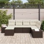 Set de Sofá de Jardín de 6 Piezas con Cojines Marrón de Polirratán by , Outdoor sofas - Ref: Foro24-3355797, Price: 451,86 €,...
