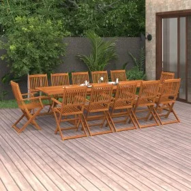 Garten-Ess-Set 13-tlg. aus massivem Akazienholz von vidaXL, Gartensets - Ref: Foro24-3086991, Preis: 990,76 €, Rabatt: %