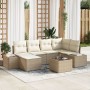 Juego de sofá de jardín de 7 piezas con cojines marrón de poliratán by , Outdoor sofas - Ref: Foro24-3355810, Price: 534,58 €...