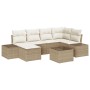 Juego de sofá de jardín de 7 piezas con cojines marrón de poliratán by , Outdoor sofas - Ref: Foro24-3355810, Price: 534,58 €...