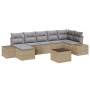 Juego de Sofá de Jardín de 8 Piezas con Cojines Negro Ratán Poliéster von , Outdoor-Sofas - Ref: Foro24-3355829, Preis: 556,4...