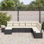 Juego de Sofá de Jardín de 8 Piezas con Cojines Negro Ratán Polietileno de , Sofás de exterior - Ref: Foro24-3355846, Precio:...