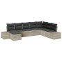 Conjunto de Sofás de Jardín de 8 Piezas con Cojines Gris Claro de Poliratán | Foro24.es | Tu tienda online para hogar, jardín y más Foro24.es
