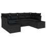 Conjunto de Sofá de Jardín de 6 Piezas con Cojines Negro de Ratán Poliamida von , Outdoor-Sofas - Ref: Foro24-3355872, Preis:...