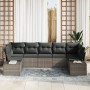 Conjunto de Sofá de Jardín de 7 Piezas con Cojines Gris Poliratán by , Outdoor sofas - Ref: Foro24-3355878, Price: 498,30 €, ...