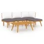 Muebles de jardín 5 piezas con cojines madera maciza de acacia de vidaXL, Conjuntos de jardín - Ref: Foro24-3087002, Precio: ...