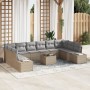 Juego de Sofás de Jardín de 11 Piezas con Cojines de Ratán Negro by , Outdoor sofas - Ref: Foro24-3355919, Price: 725,06 €, D...