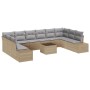 Juego de Sofás de Jardín de 11 Piezas con Cojines de Ratán Negro by , Outdoor sofas - Ref: Foro24-3355919, Price: 725,06 €, D...