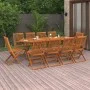 Garden dining set 11 pieces solid acacia wood by vidaXL, Garden sets - Ref: Foro24-3086977, Price: 732,45 €, Discount: %