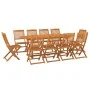 Garden dining set 11 pieces solid acacia wood by vidaXL, Garden sets - Ref: Foro24-3086977, Price: 732,45 €, Discount: %