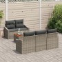 Conjunto de Sofás de Jardín de 6 Piezas con Cojines Gris Ratán de Polietileno Acacia by , Outdoor sofas - Ref: Foro24-3356438...