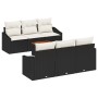 Juego de Sofá de Jardín de 7 Piezas con Cojines Negro Poliratán Acacia by , Outdoor sofas - Ref: Foro24-3356444, Price: 499,7...