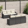 Juego de Sofá de Jardín de 7 Piezas con Cojines Negro Poliratán Acacia by , Outdoor sofas - Ref: Foro24-3356444, Price: 499,7...