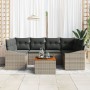 Juego de sofás de jardín de 7 piezas con cojines gris poliratán acacia von , Outdoor-Sofas - Ref: Foro24-3356452, Preis: 472,...