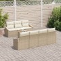 Conjunto de sofá de jardín de 8 piezas con cojines Beige Poliratán Acacia von , Outdoor-Sofas - Ref: Foro24-3356461, Preis: 5...