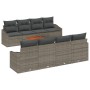Conjunto de Sofás de Jardín de 7 piezas con Cojines Gris Poliratán by , Outdoor sofas - Ref: Foro24-3356473, Price: 608,67 €,...