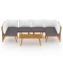 Garden furniture 7 pieces with cushions solid acacia wood by vidaXL, Garden sets - Ref: Foro24-3087024, Price: 536,47 €, Disc...