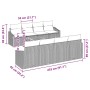 Conjunto de sofá de jardín de 7 piezas con cojines negro de poliratán de acacia by , Outdoor sofas - Ref: Foro24-3356476, Pri...