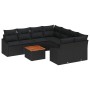 Juego de Sofá de Jardín de 9 Piezas con Cojines Negro Ratán Polietileno Acacia by , Outdoor sofas - Ref: Foro24-3356483, Pric...