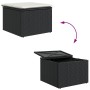 Juego de Sofá de Jardín de 6 Piezas con Cojines Negro Poliratán Acacia by , Outdoor sofas - Ref: Foro24-3356486, Price: 368,2...