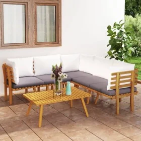 Garden furniture 6 pieces with cushions solid acacia wood by vidaXL, Garden sets - Ref: Foro24-3087014, Price: 470,00 €, Disc...