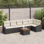 Conjunto de Sofás de Jardín de 7 Piezas con Cojines Negro Poliratán Acacia by , Outdoor sofas - Ref: Foro24-3356507, Price: 4...