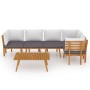 Gartenmöbel 6-teilig mit Kissen aus massivem Akazienholz von vidaXL, Gartensets - Ref: Foro24-3087014, Preis: 479,61 €, Rabat...